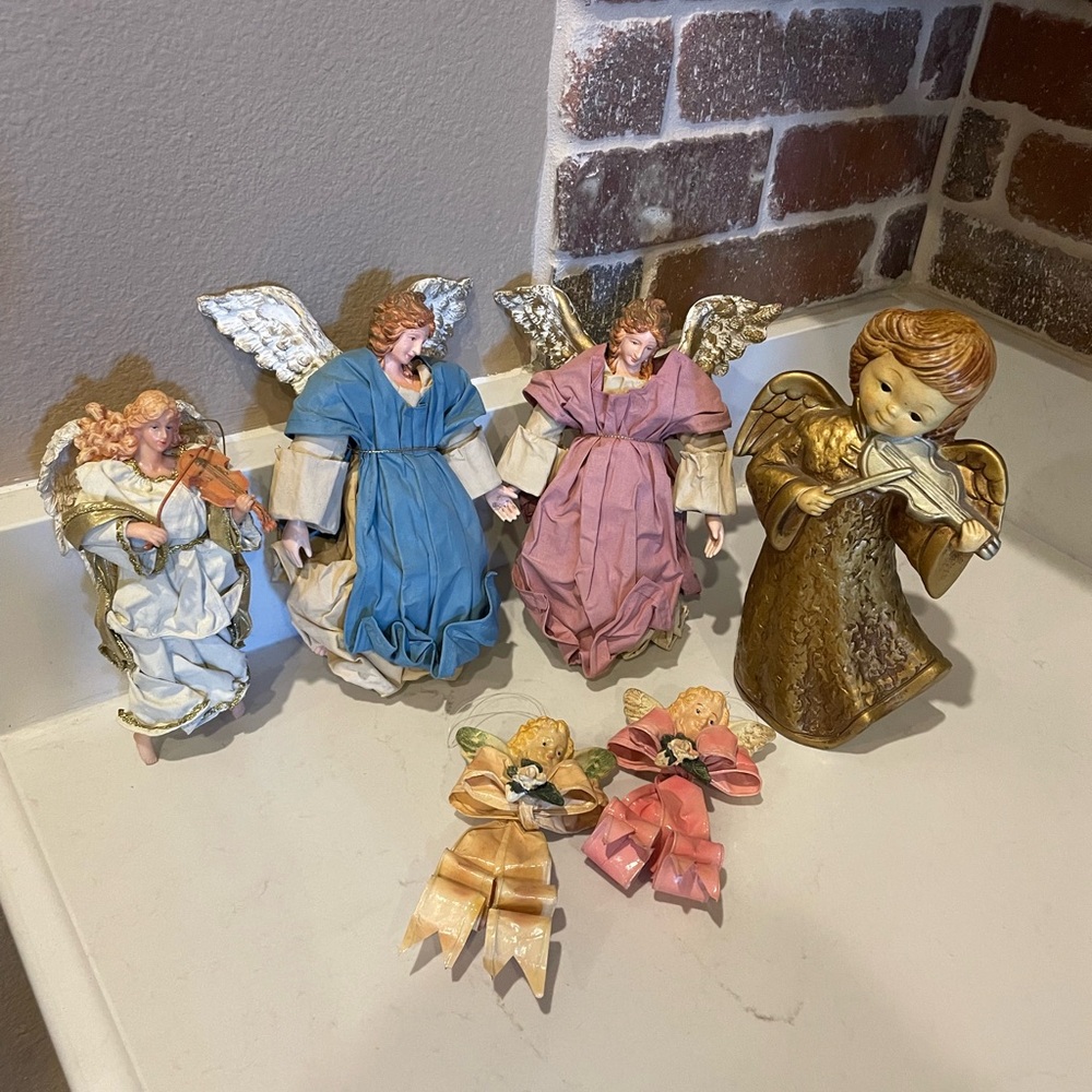 Set of Angel Figurines in Various Colors